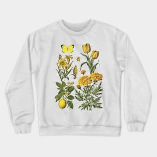 Yellow Botanicals Distressed Vintage Crewneck Sweatshirt